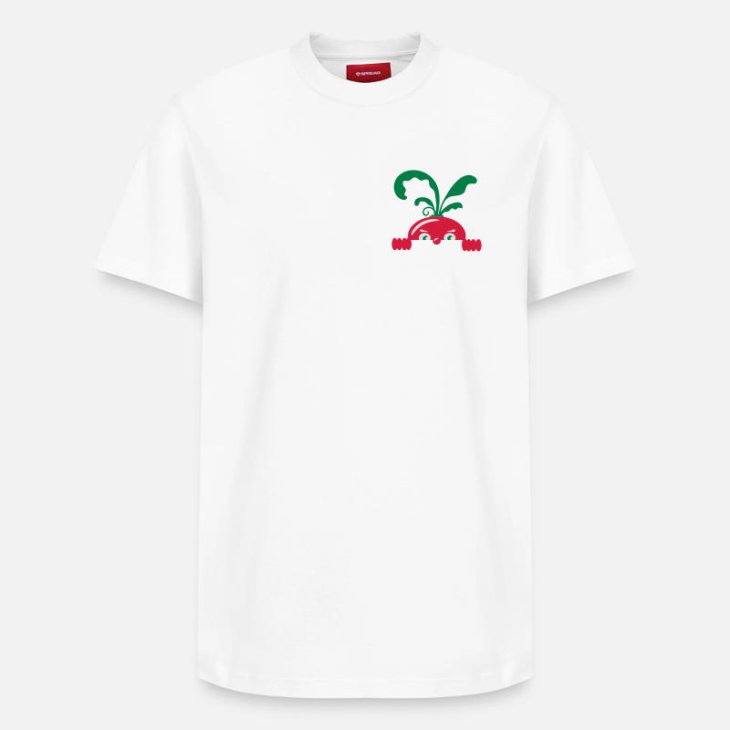 Radieschen - Relaxed Unisex Supima Cotton T-Shirt – von SPREAD - Weiß