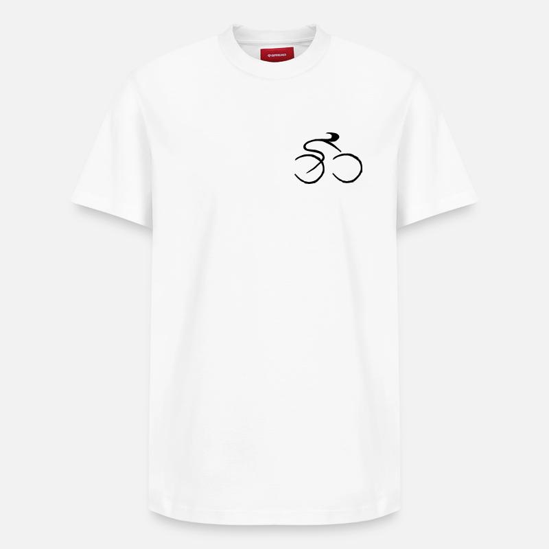 Bicyclette - T-shirt unisexe décontracté en coton Supima – de SPREAD - blanc