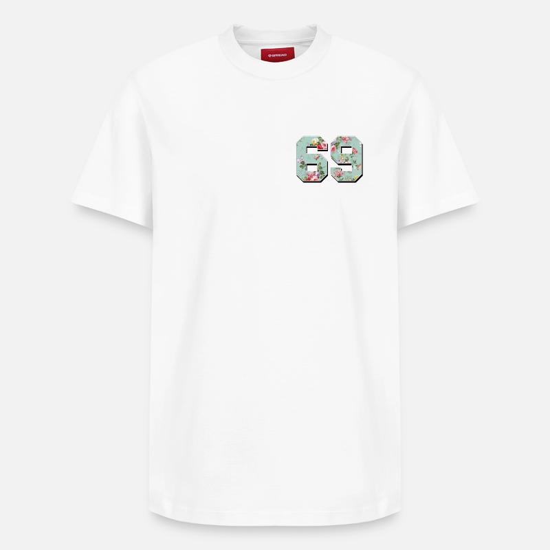 69 - T-shirt unisexe décontracté en coton Supima – de SPREAD - blanc