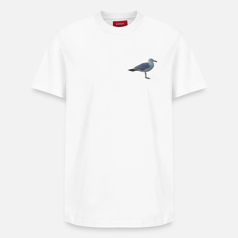 Mouette - T-shirt unisexe décontracté en coton Supima – de SPREAD - blanc