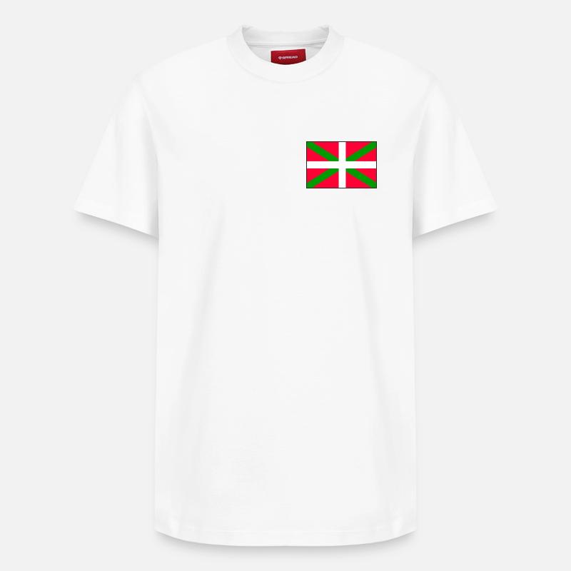 Drapeau basque - T-shirt unisexe décontracté en coton Supima – de SPREAD - blanc