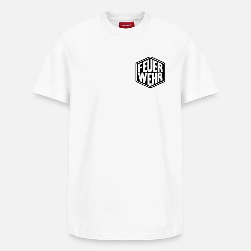 Pompier / Pompier - T-shirt unisexe décontracté en coton Supima – de SPREAD - blanc