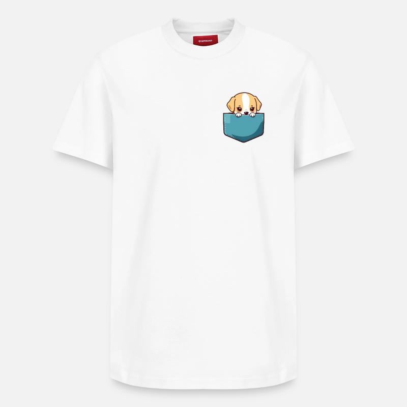 Chien mignon - T-shirt unisexe décontracté en coton Supima – de SPREAD - blanc
