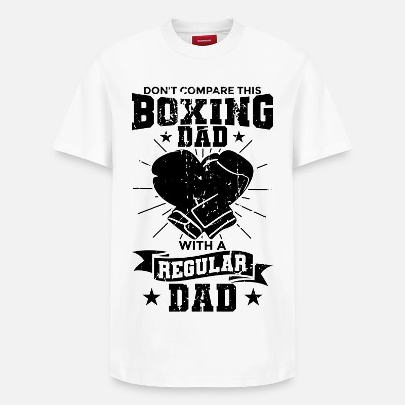 Père boxeur - T-shirt unisexe décontracté en coton Supima – de SPREAD - blanc