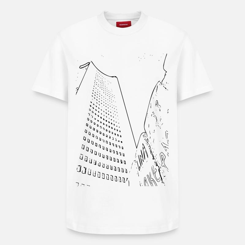 Leipzig - T-shirt unisexe décontracté en coton Supima – de SPREAD - blanc