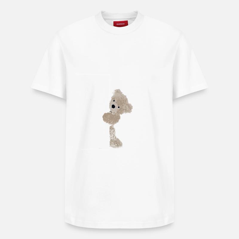 peluche - T-shirt unisexe décontracté en coton Supima – de SPREAD - blanc
