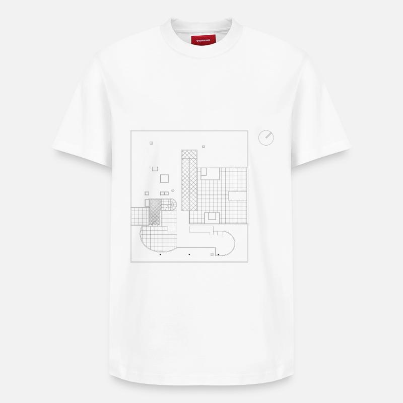 ARCHITECTURE Plan - Relaxed Unisex Supima Cotton T-Shirt – by SPREAD - white