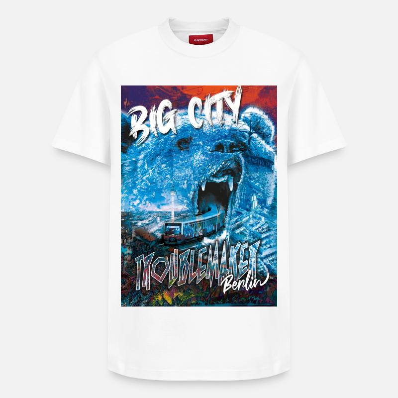 Berlin - Relaxed Unisex Supima Cotton T-Shirt – von SPREAD - Weiß