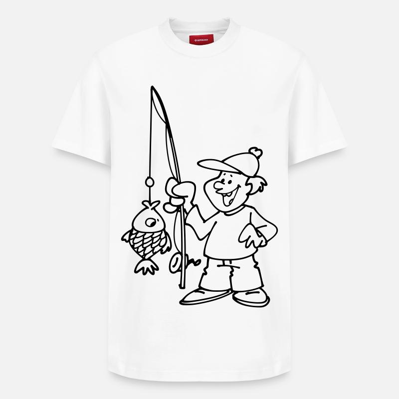 Pêcheur - T-shirt unisexe décontracté en coton Supima – de SPREAD - blanc