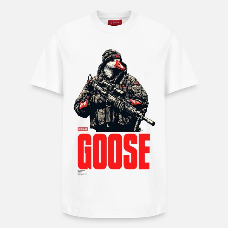 Nom de code Goose - T-shirt unisexe décontracté en coton Supima – de SPREAD - blanc