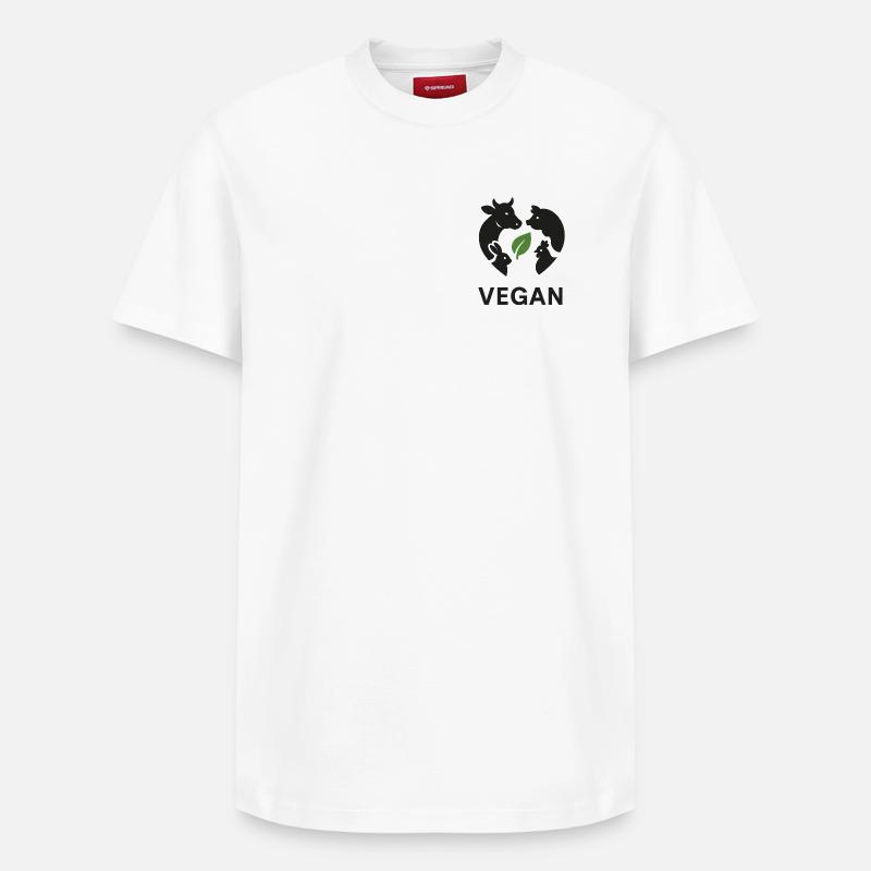 Vegan - Relaxed Unisex Supima Cotton T-Shirt – von SPREAD - Weiß
