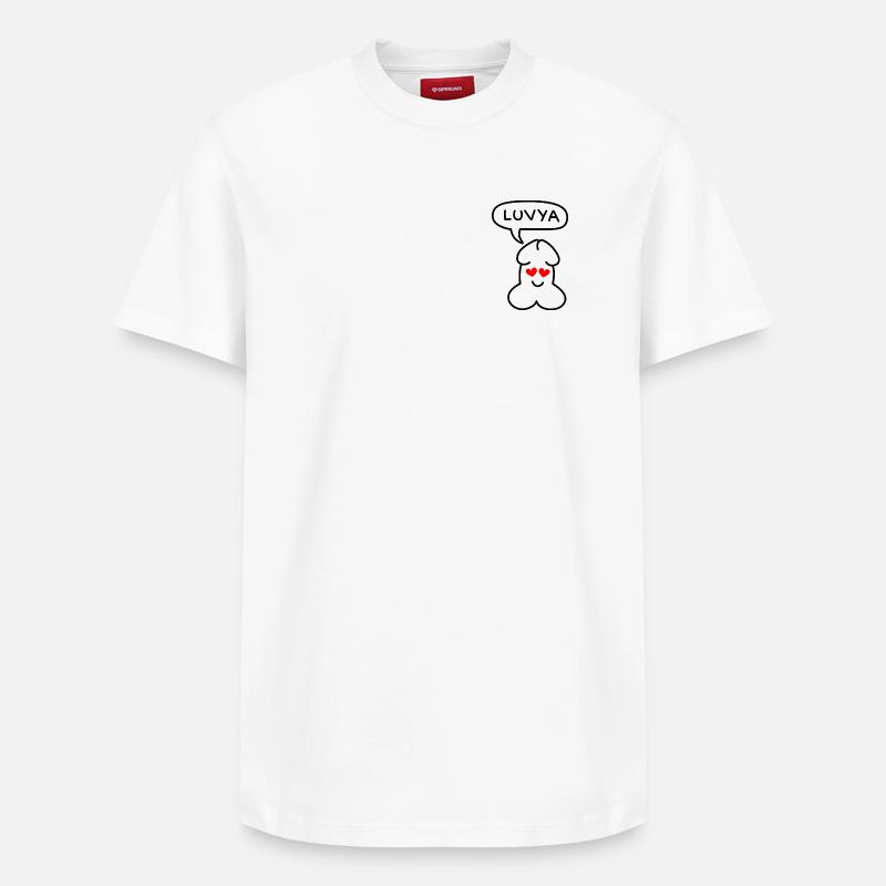 Émoticon drôle Junior luvya - T-shirt unisexe décontracté en coton Supima – de SPREAD - blanc