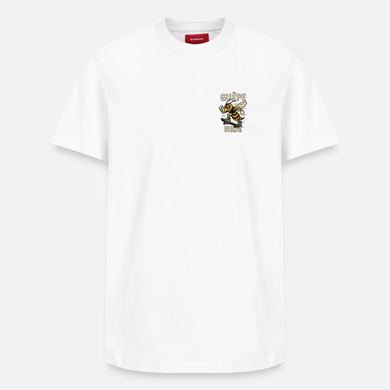Guêpe Ride - Bee Proud - T-shirt unisexe décontracté en coton Supima – de SPREAD - blanc