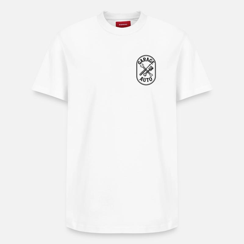Garage auto - T-shirt unisexe décontracté en coton Supima – de SPREAD - blanc