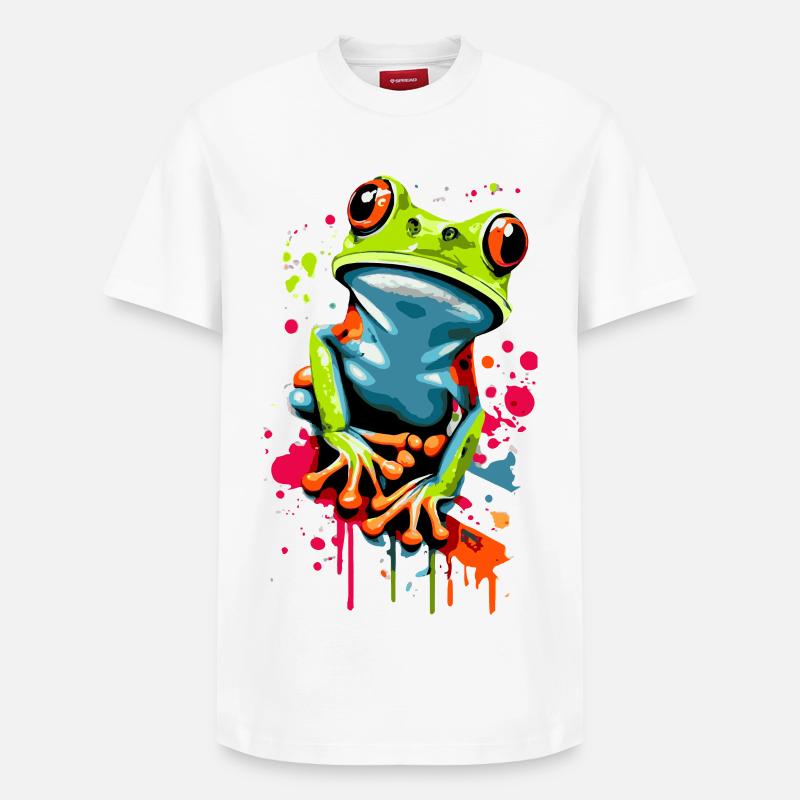 Grenouille - Rainette - Prince grenouille - Croaker - T-shirt unisexe décontracté en coton Supima – de SPREAD - blanc