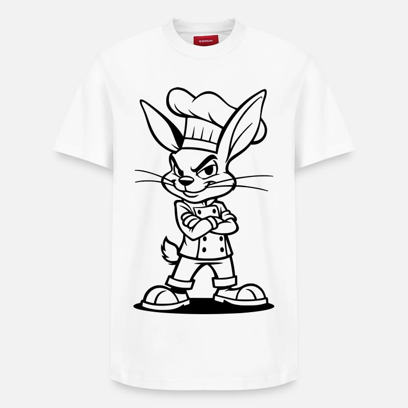 lapin cuisinier - T-shirt unisexe décontracté en coton Supima – de SPREAD - blanc
