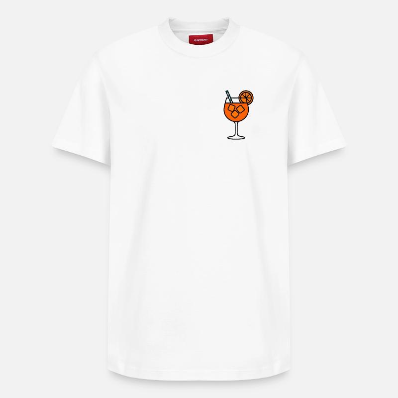 Party Spritz Glas Geschenkidee - Relaxed Unisex Supima Cotton T-Shirt – von SPREAD - Weiß
