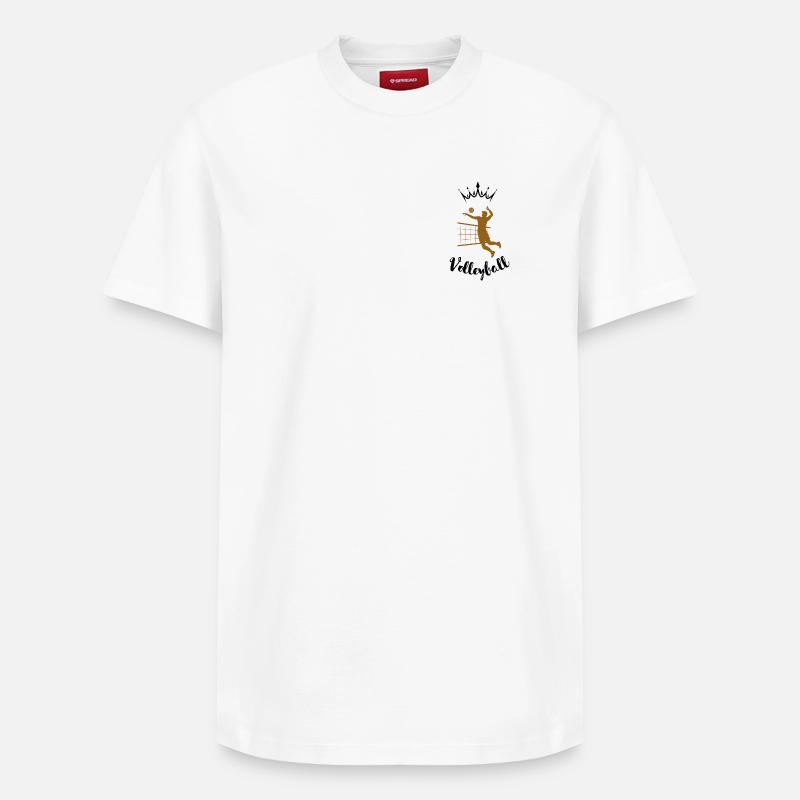 Volleyball - T-shirt unisexe décontracté en coton Supima – de SPREAD - blanc
