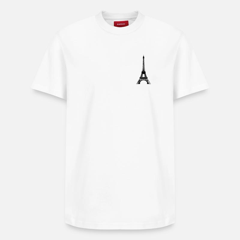 Tour Eiffel - T-shirt unisexe décontracté en coton Supima – de SPREAD - blanc