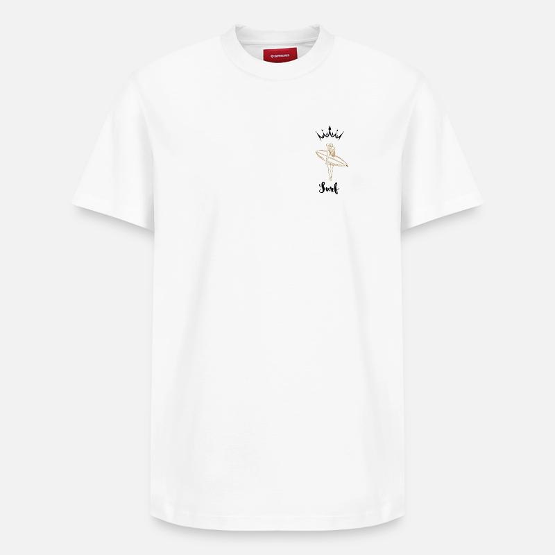 Surfeuse rétro doré - T-shirt unisexe décontracté en coton Supima – de SPREAD - blanc