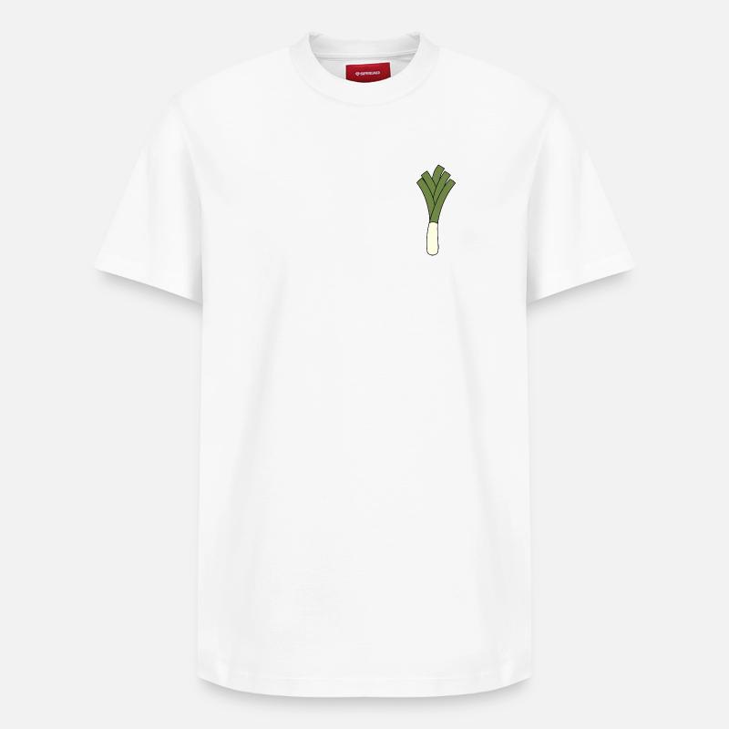 Poireau - T-shirt unisexe décontracté en coton Supima – de SPREAD - blanc