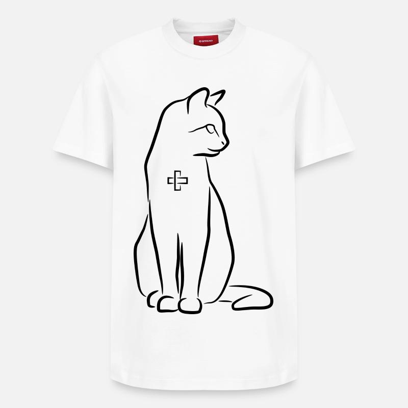 Premiers soins pour chats - T-shirt unisexe décontracté en coton Supima – de SPREAD - blanc
