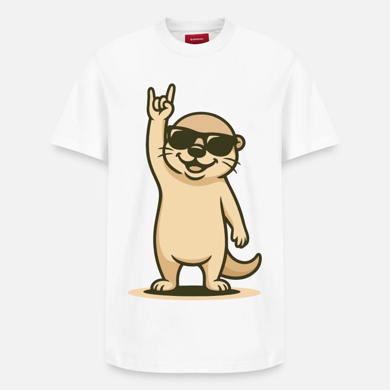 Rocker de vague Otter - T-shirt unisexe décontracté en coton Supima – de SPREAD - blanc