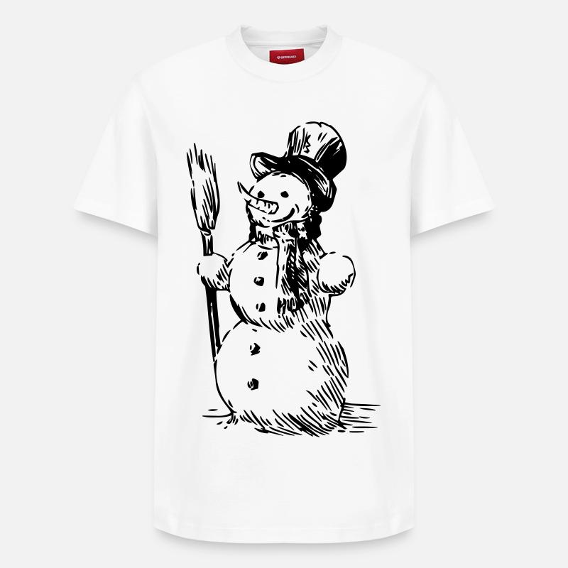 Schneemann - Relaxed Unisex Supima Cotton T-Shirt – von SPREAD - Weiß
