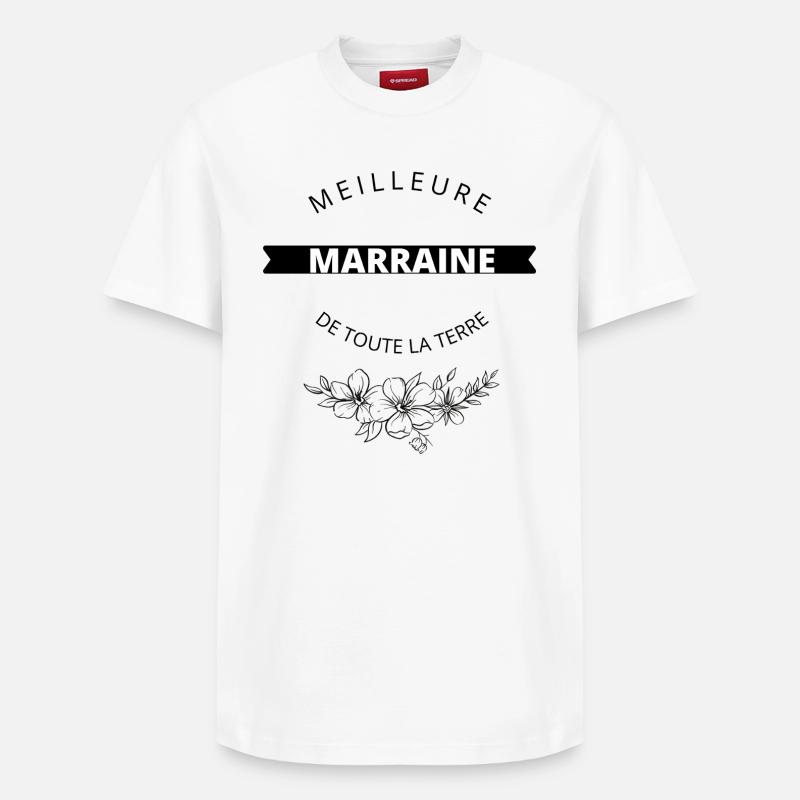 MARRAINE  - T-shirt unisexe décontracté en coton Supima – de SPREAD - blanc