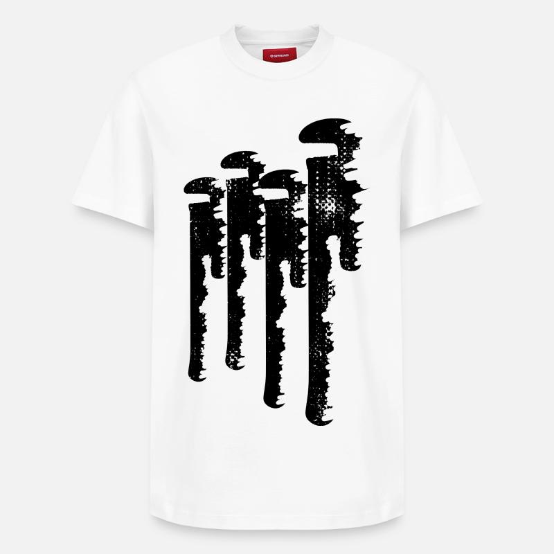 Croquis de clé à pipe - T-shirt unisexe décontracté en coton Supima – de SPREAD - blanc