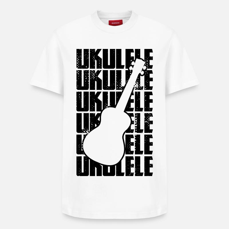 Musique ukulélé - T-shirt unisexe décontracté en coton Supima – de SPREAD - blanc
