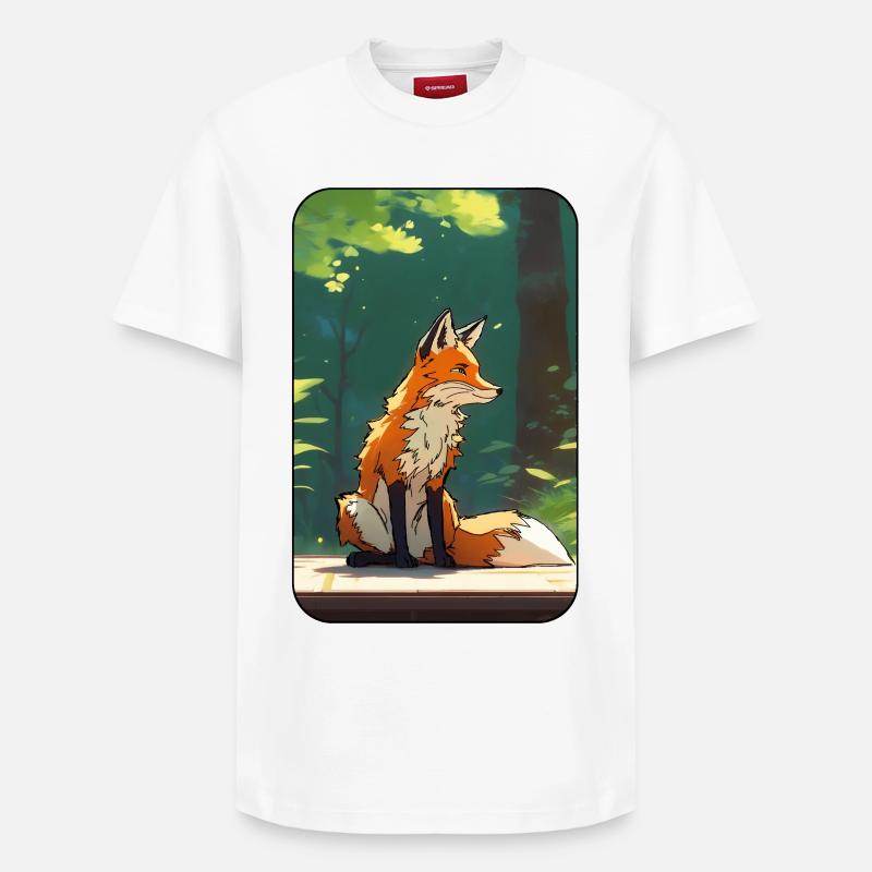 Fuchs im Wald - Relaxed Unisex Supima Cotton T-Shirt – von SPREAD - Weiß