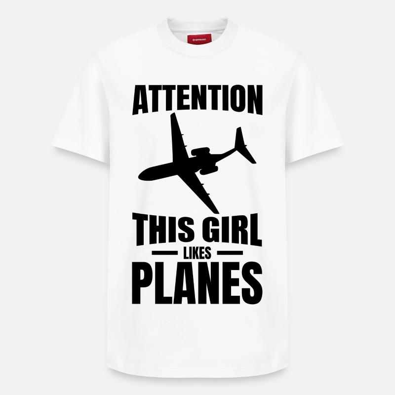 Observateur d’aéronefs - T-shirt unisexe décontracté en coton Supima – de SPREAD - blanc