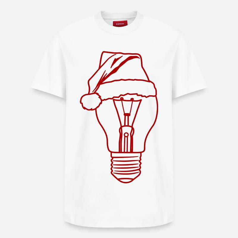 Lumière de Noël - T-shirt unisexe décontracté en coton Supima – de SPREAD - blanc