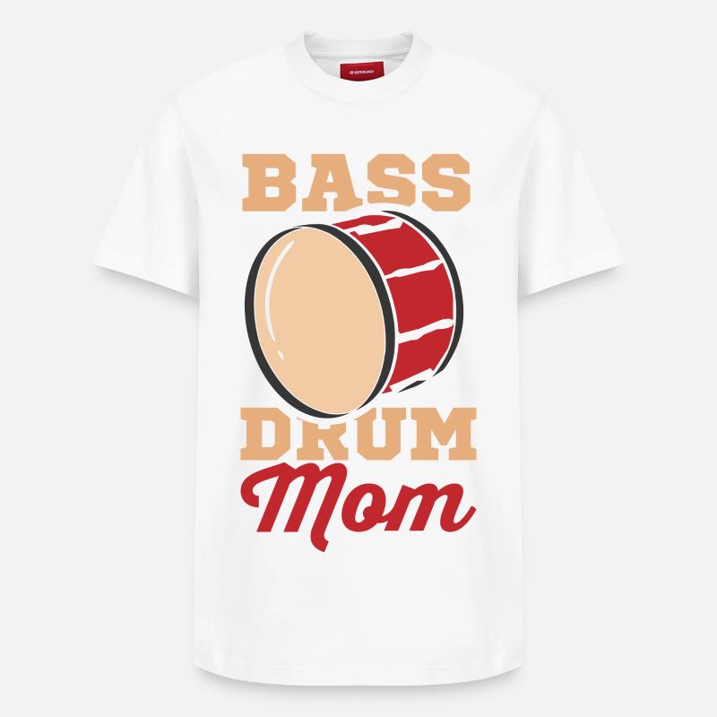 Bass Drummer Mutter - Relaxed Unisex Supima Cotton T-Shirt – von SPREAD - Weiß
