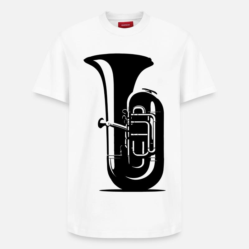 Dessin de tuba - T-shirt unisexe décontracté en coton Supima – de SPREAD - blanc