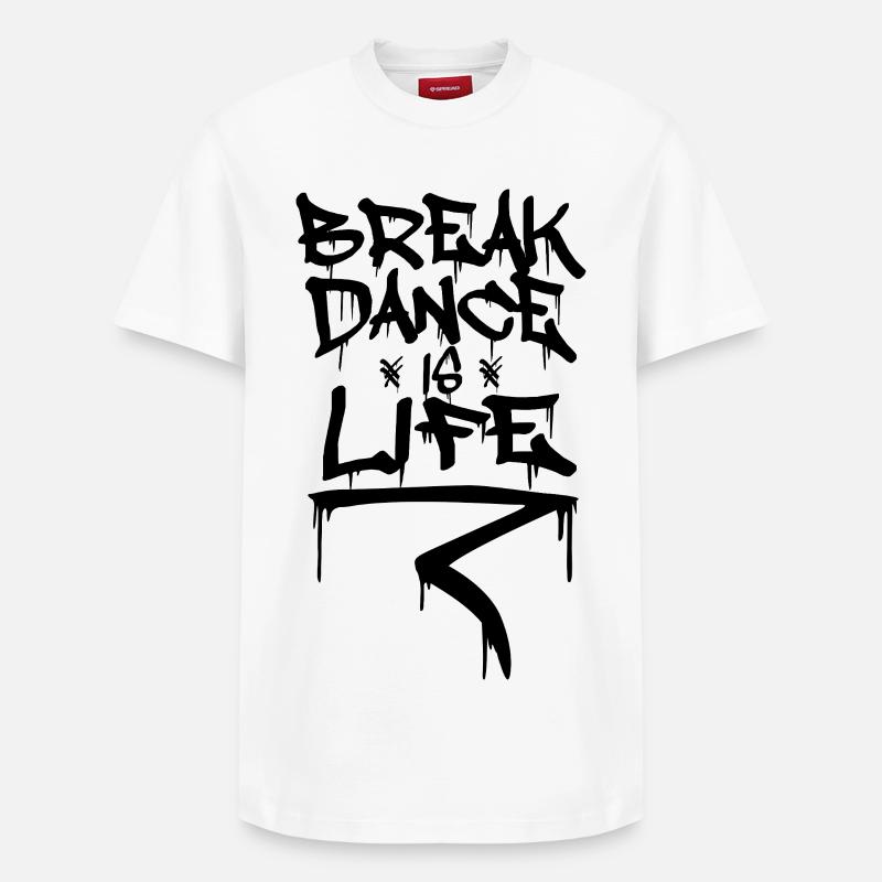Breakdance Motivation - Relaxed Unisex Supima Cotton T-Shirt – by SPREAD - white