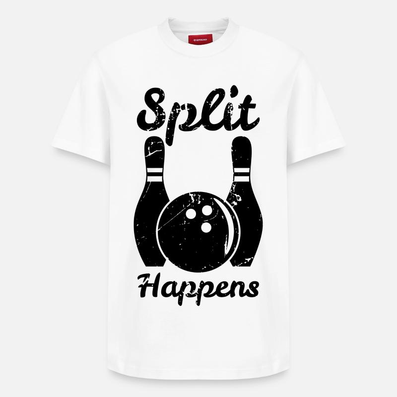 Jeu de mots de bowling - T-shirt unisexe décontracté en coton Supima – de SPREAD - blanc