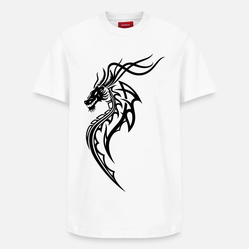 Dragon - T-shirt unisexe décontracté en coton Supima – de SPREAD - blanc