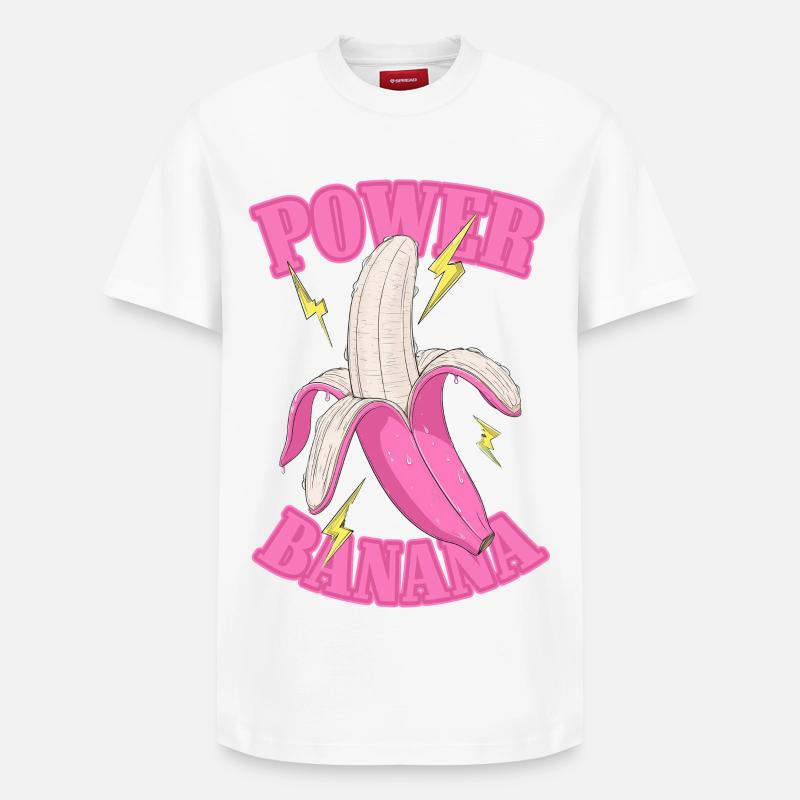 Banane Kitsch - T-shirt unisexe décontracté en coton Supima – de SPREAD - blanc