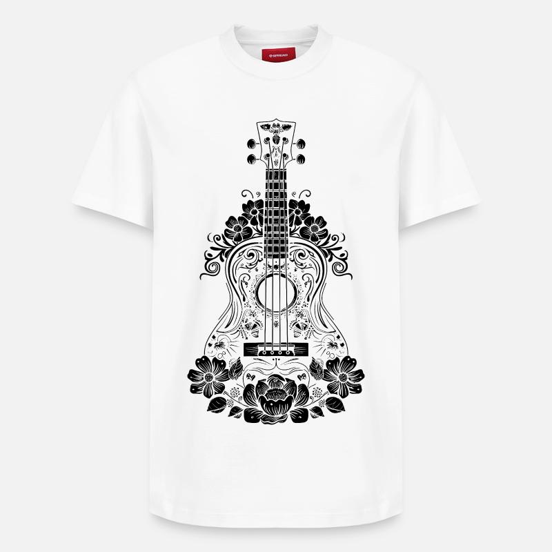 Ukulélé - T-shirt unisexe décontracté en coton Supima – de SPREAD - blanc