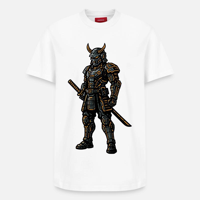 Cyberpunk Samurai - T-shirt unisexe décontracté en coton Supima – de SPREAD - blanc