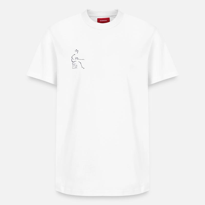 Guitariste blues - T-shirt unisexe décontracté en coton Supima – de SPREAD - blanc