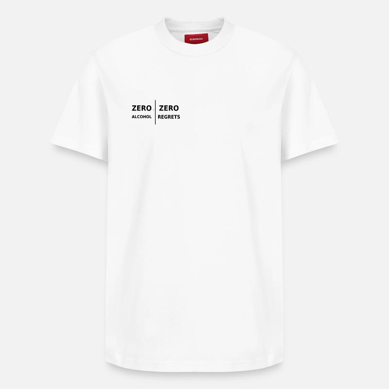 Zero Alcohol, Zero Regrets - Relaxed Unisex Supima Cotton T-Shirt – by SPREAD - white