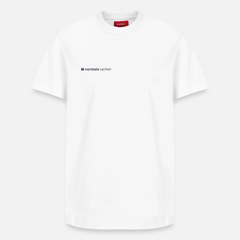 Normal Stuff Logo Bleu - T-shirt unisexe décontracté en coton Supima – de SPREAD - blanc
