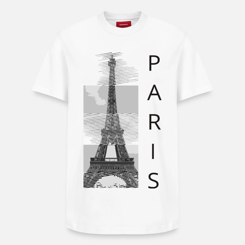 paris - T-shirt unisexe décontracté en coton Supima – de SPREAD - blanc