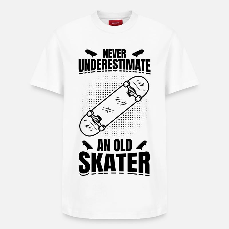 Papy patineur - T-shirt unisexe décontracté en coton Supima – de SPREAD - blanc
