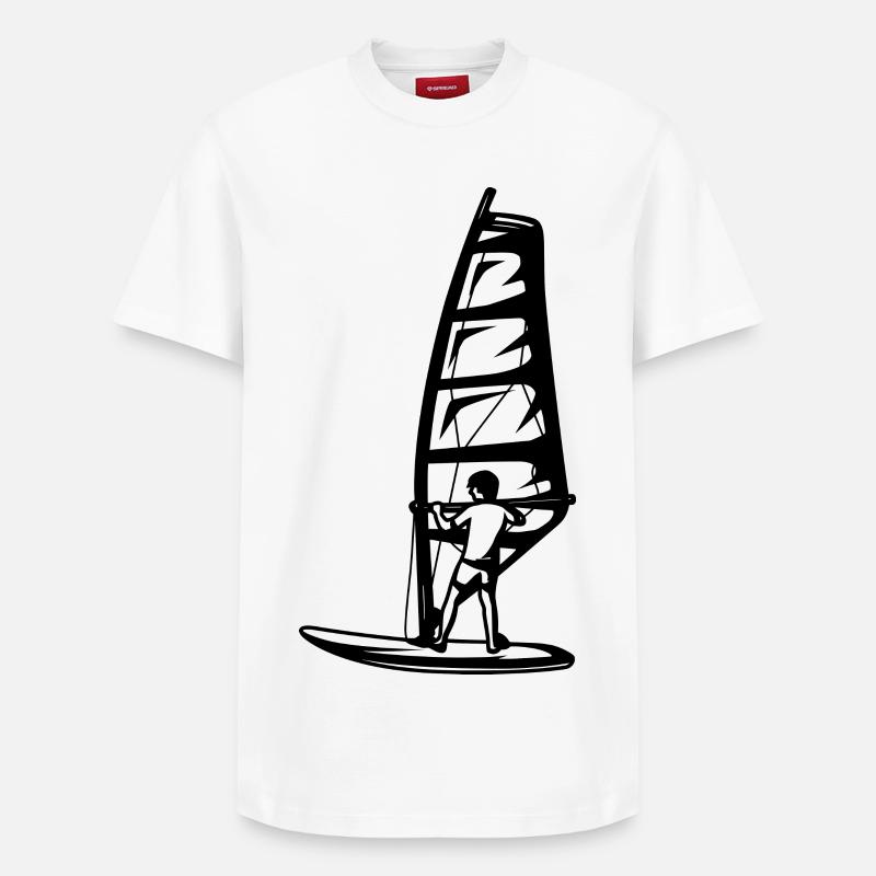 Planche à voile Kid - T-shirt unisexe décontracté en coton Supima – de SPREAD - blanc