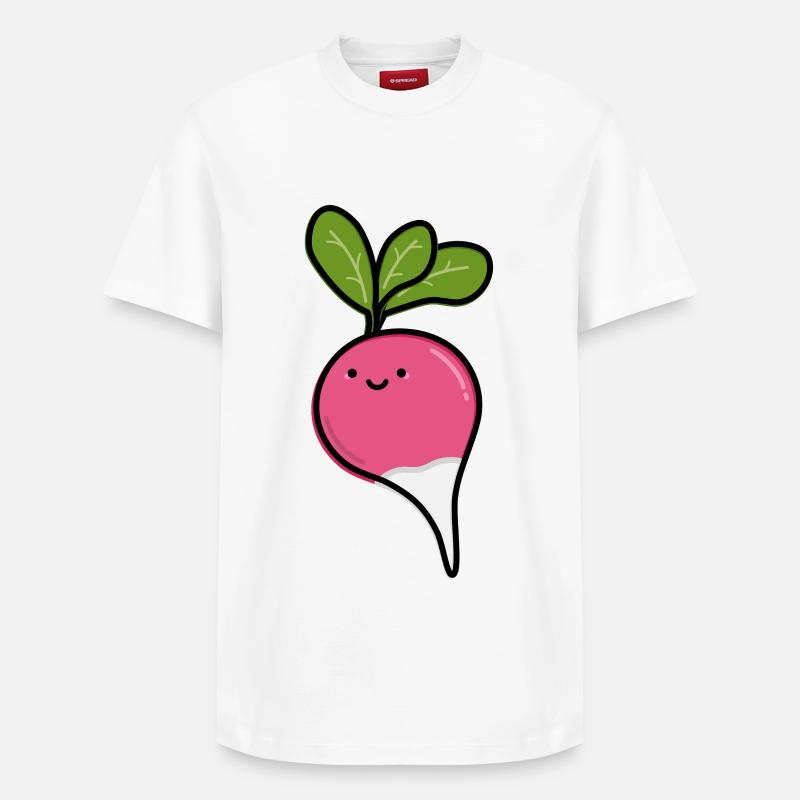 Radis mignon - T-shirt unisexe décontracté en coton Supima – de SPREAD - blanc
