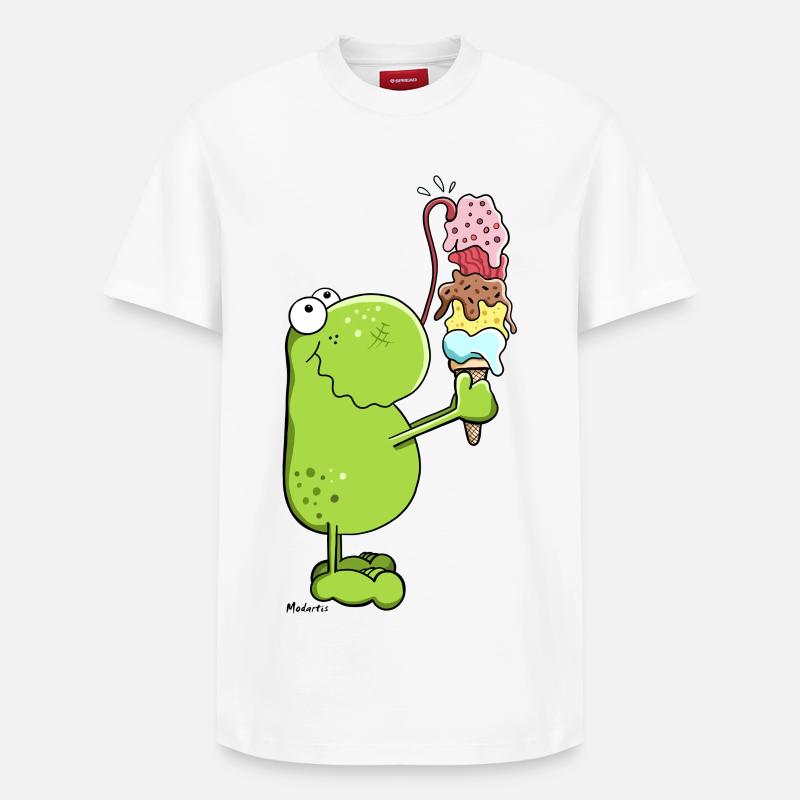 Grenouille avec glace - T-shirt unisexe décontracté en coton Supima – de SPREAD - blanc
